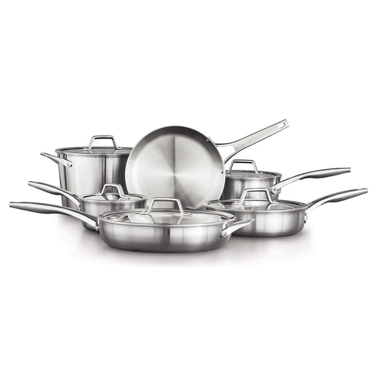 PREMIER STAINLESS STEEL 11PC COOKWARE SET