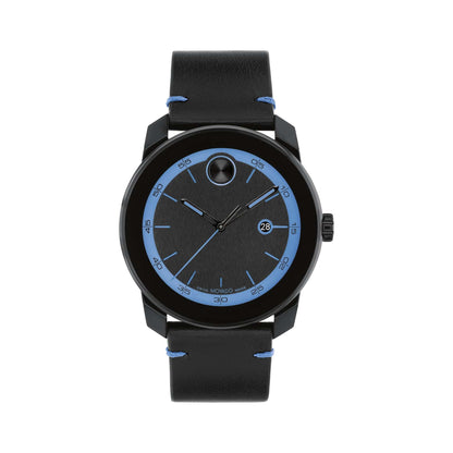 MEN'S BOLD TR90 & LEATHER STRAP WATCH, DIAL