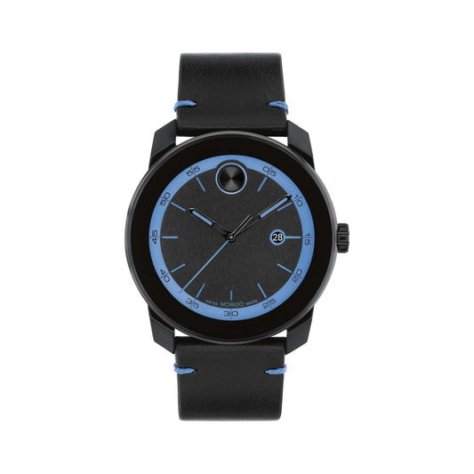 MEN'S BOLD TR90 & LEATHER STRAP WATCH, DIAL