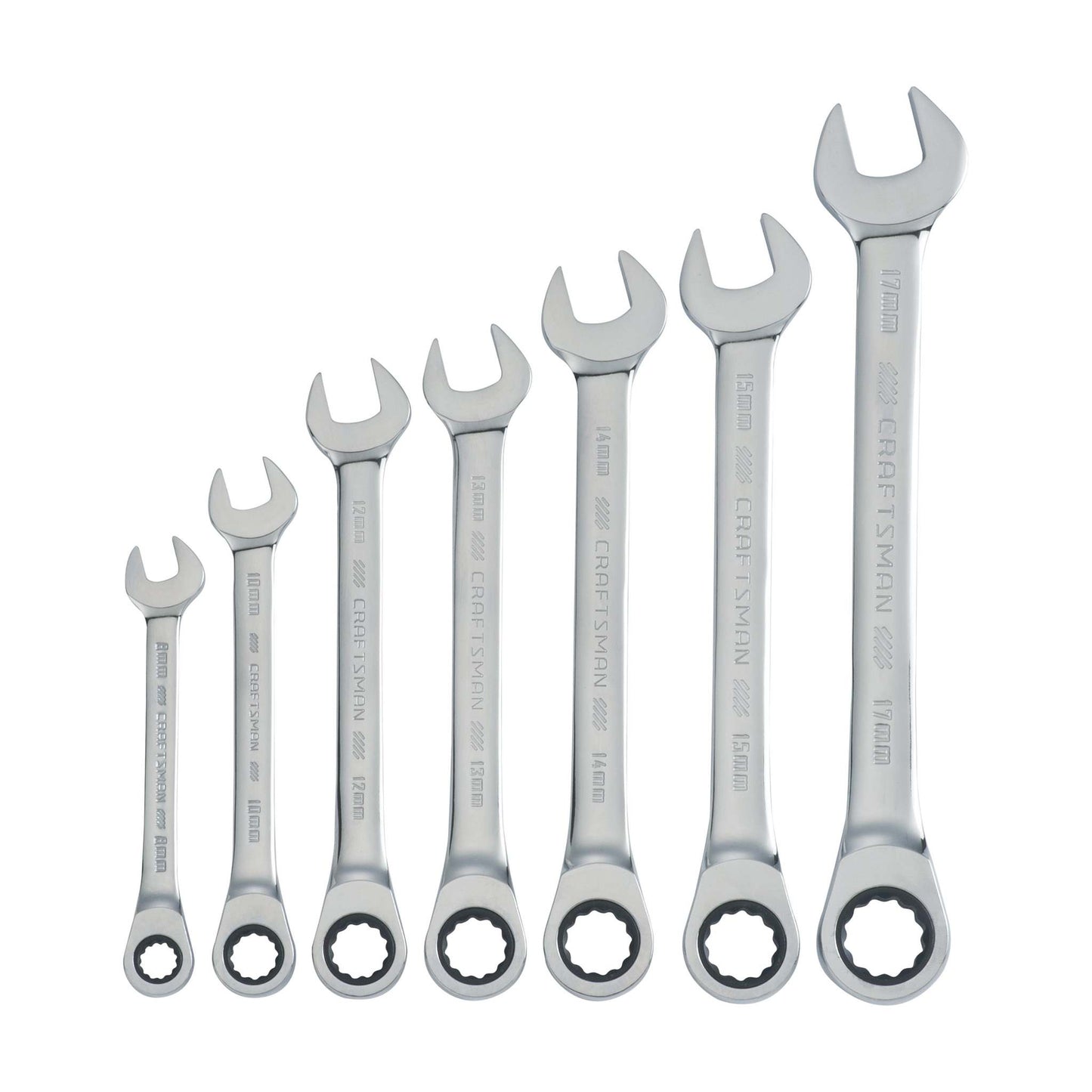 7PC MM RATCHETING COMBINATION WRENCH SET