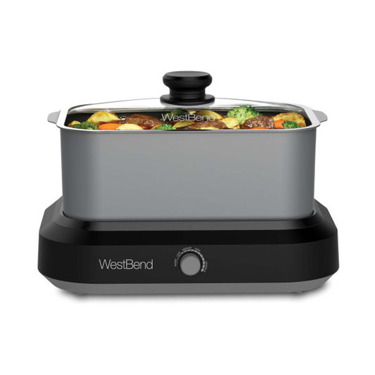 5QT OBLONG VERSATILE COOKER W/ TOTE SILVER