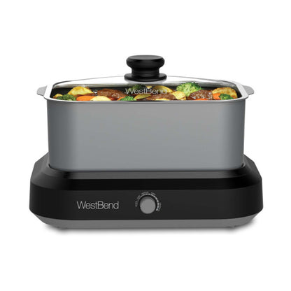 5QT OBLONG VERSATILE COOKER W/ TOTE SILVER