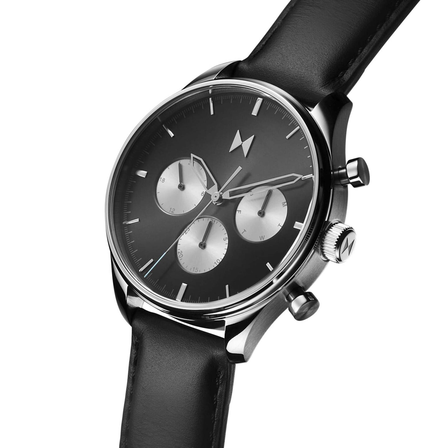 MEN'S AIRHAWK MULTI-DIAL LEATHER STRAP WATCH, DIAL