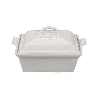 2.5QT HERITAGE STONEWARE COVERED SQUARE CASSEROLE