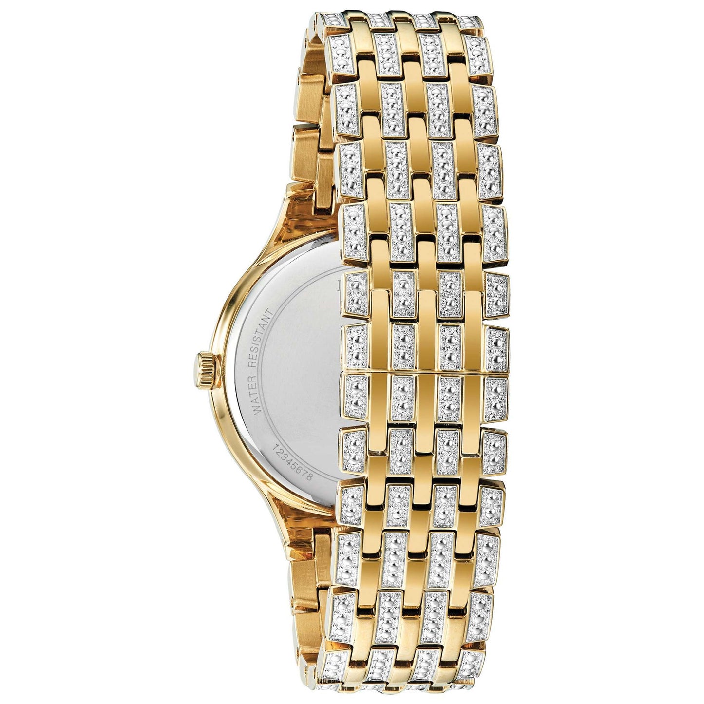 MENS PHANTOM 2-TONE SWAROVSKI CRYSTAL PAVED WATCH