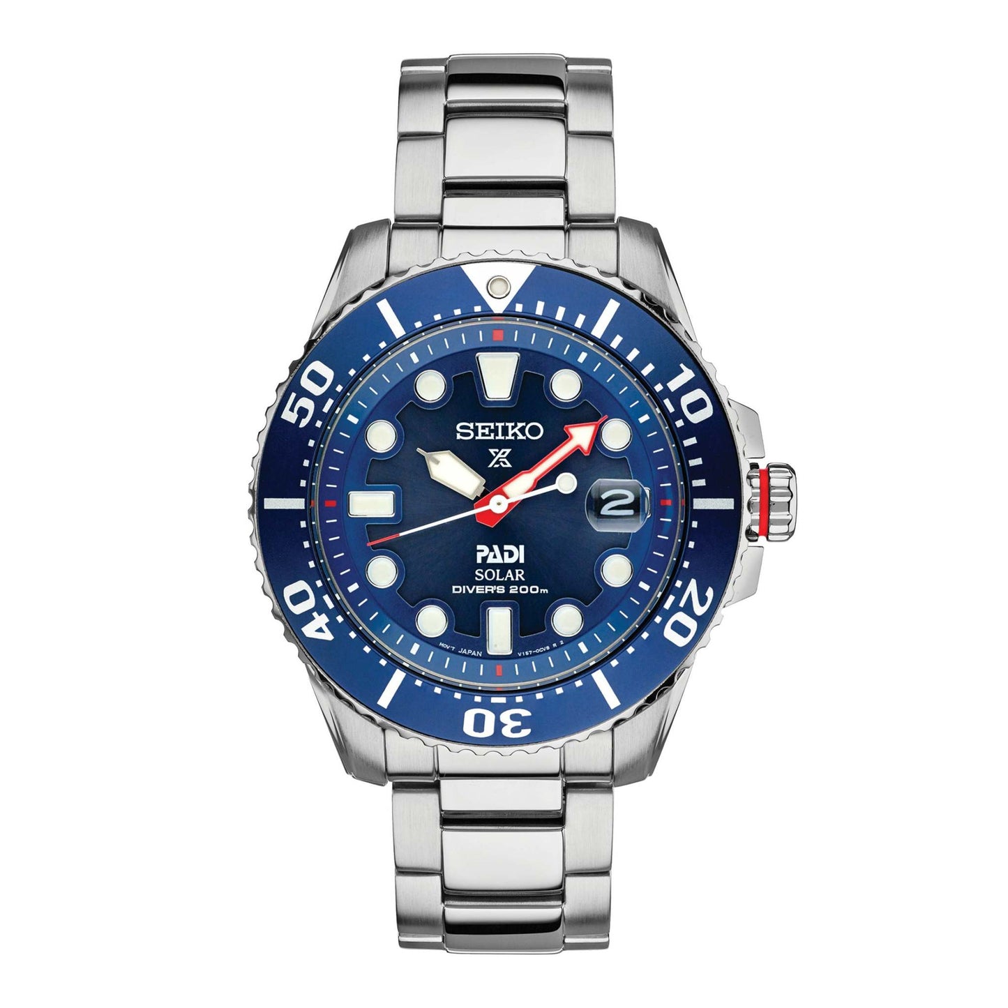 MENS PROSPEX PADI SPECIAL EDITION SOLAR DIVER SS WATCH