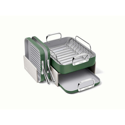 5PC SQUARE COOKWARE SET SAGE