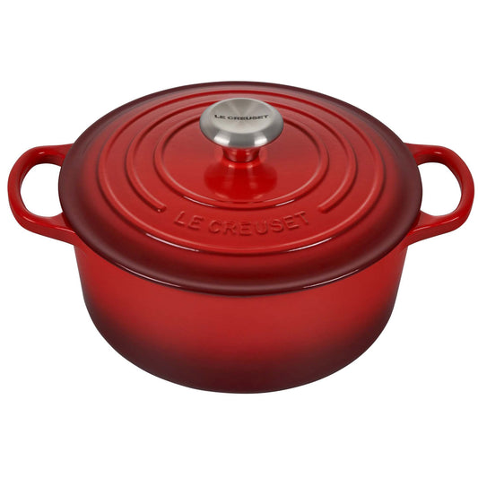4.5QT SIGNATURE CAST IRON ROUND DUTCH OVEN CERISE