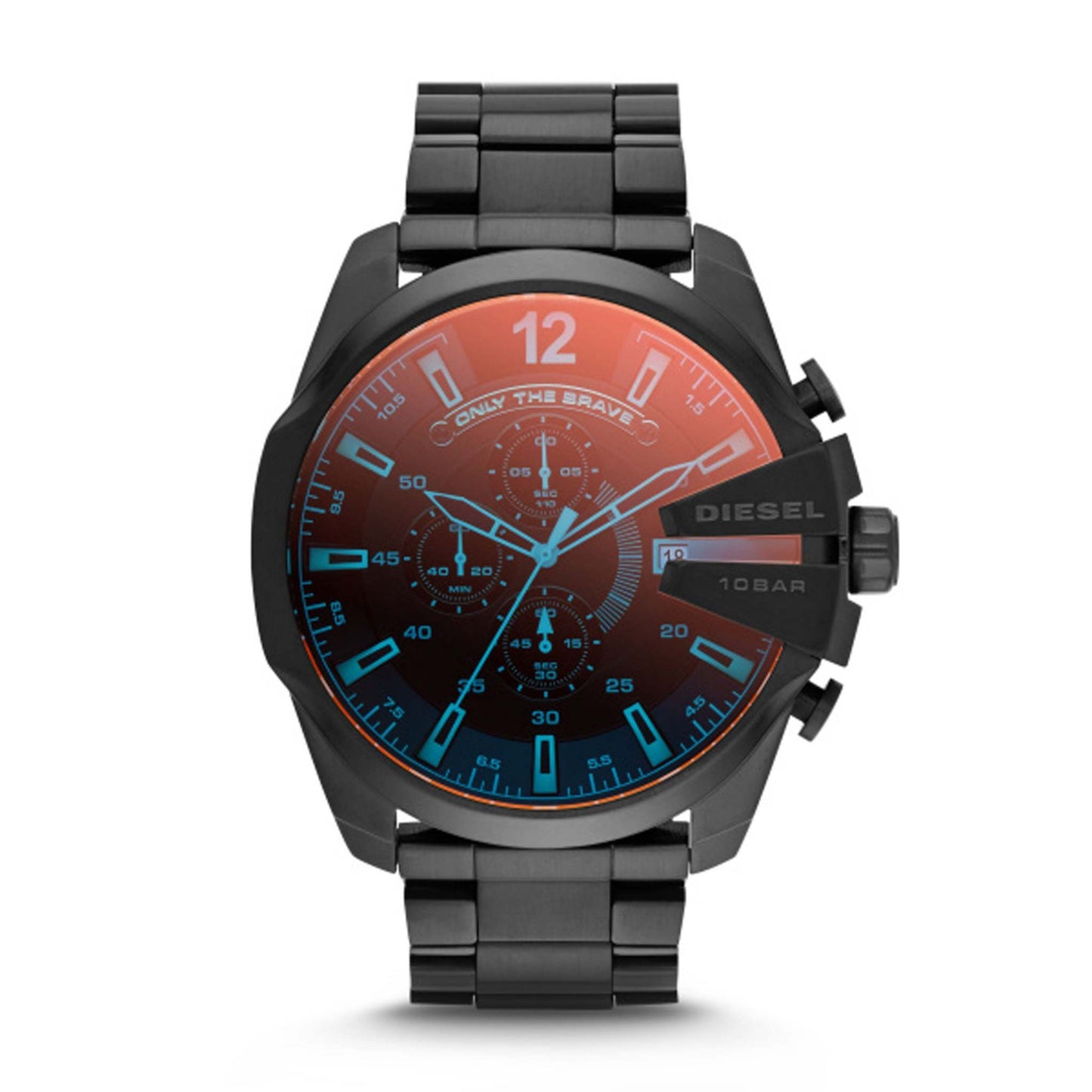 MENS MEGA CHIEF ION-PLATED WATCH IRIDESCENT DIAL