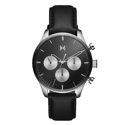 MEN'S AIRHAWK MULTI-DIAL LEATHER STRAP WATCH, DIAL