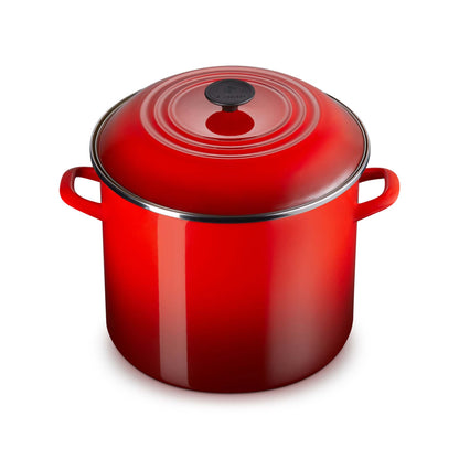 16QT ENAMEL ON STEEL COVERED STOCKPOT CERISE
