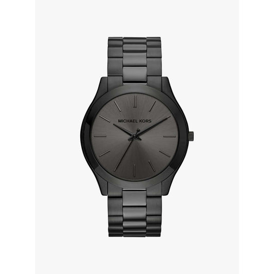 MENS SLIM RUNWAY ION-PLATED STAINLESS STEEL WATCH