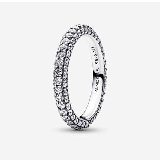 TIMELESS PAVE SINGLE-ROW RING SIZE 6