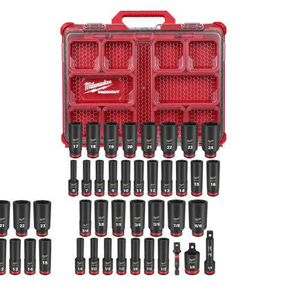 SHOCKWAVE IMPACT DUTY SOCKET 3/8" DRIVE 36PC PACKOUT SET