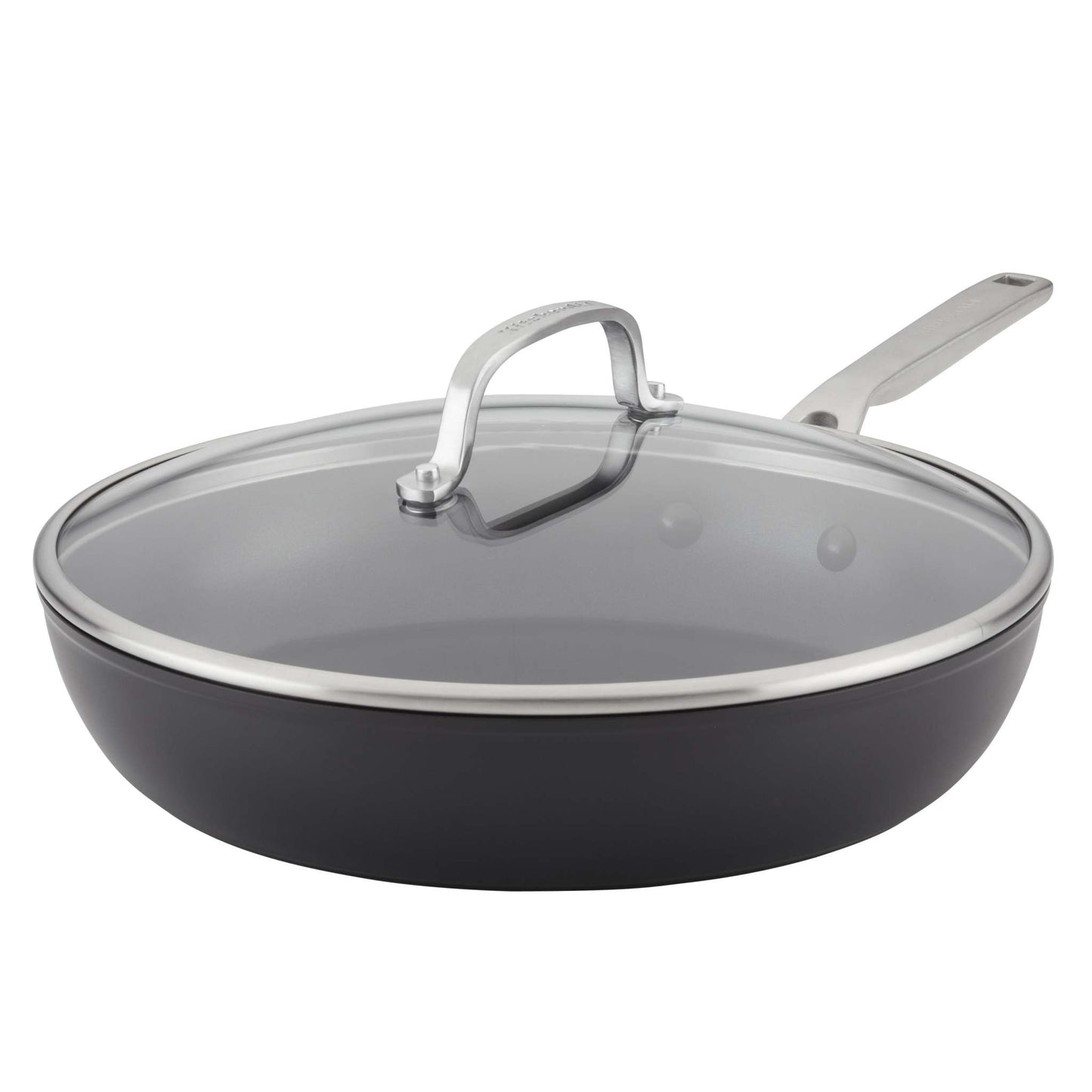 12.25" HARD-ANODIZED INDUCTION FRY PAN W/ LID