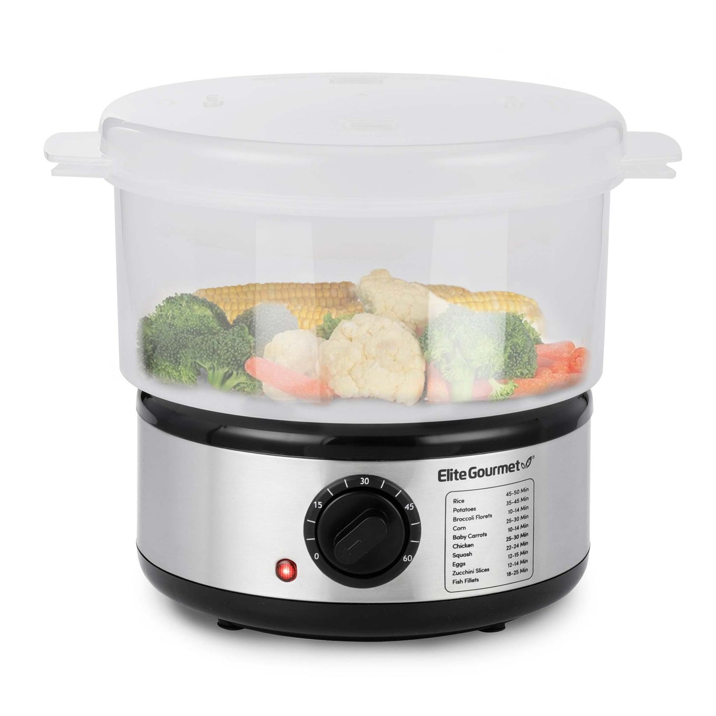 2.5QT 1-TIER COMPACT STAINLESS STEEL FOOD STEAMER