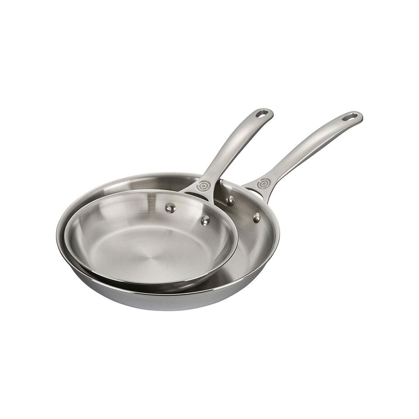 STAINLESS STEEL 2PC FRY PAN SET