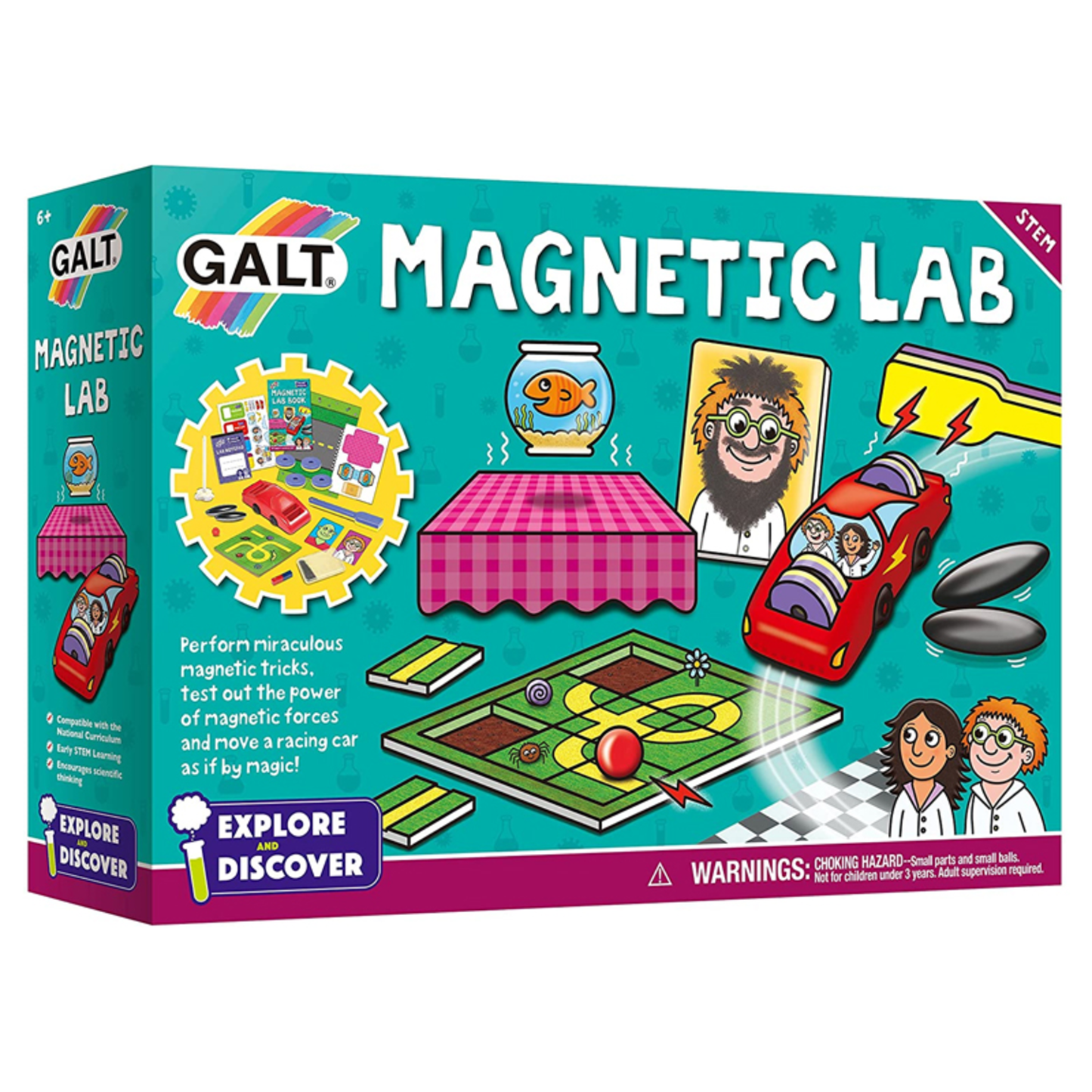 MAGNETIC LAB SCIENCE KIT FOR KIDS - (MULTICOLOR) - (AGES 6 PLUS)