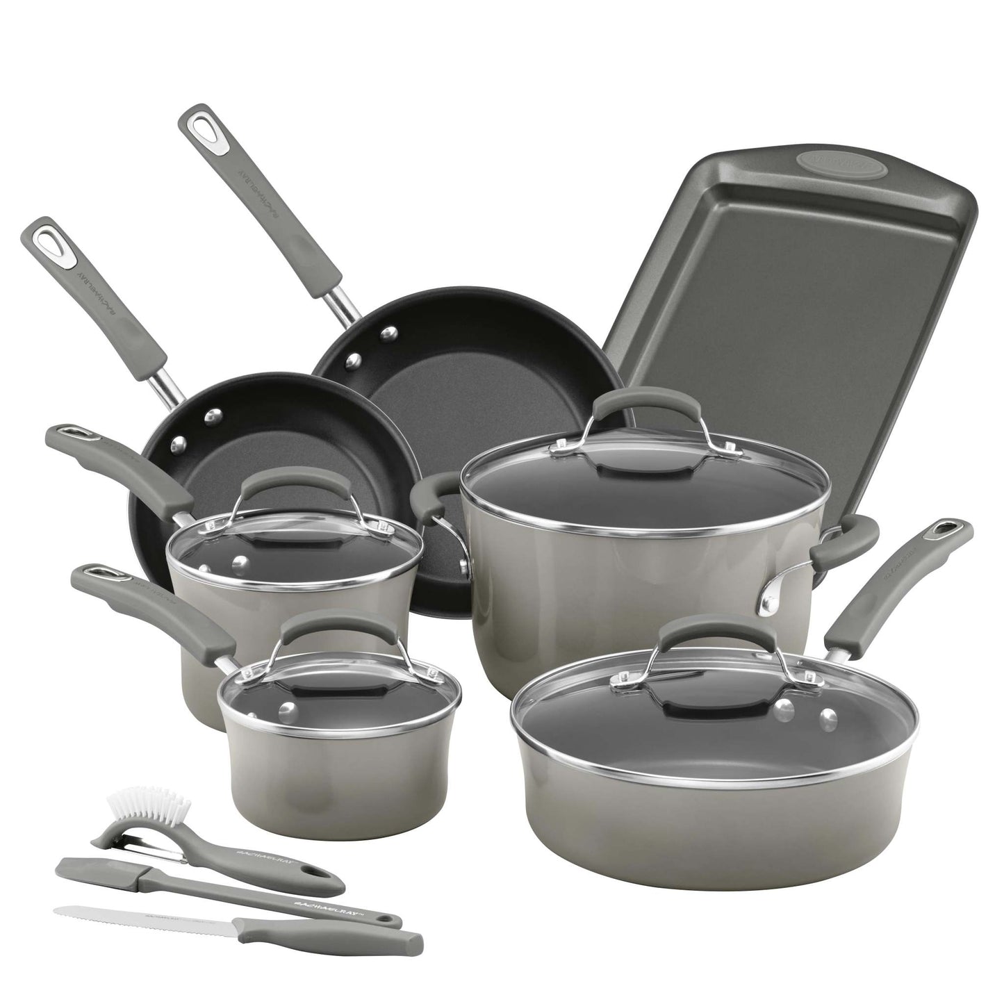 14PC HARD ENAMEL NONSTICK COOKWARE SET