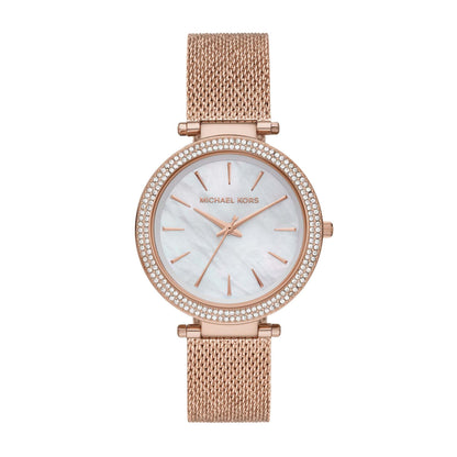 LADIES DARCI MESH STAINLESS STEEL WATCH MOTHER-OF-PEARL DIAL