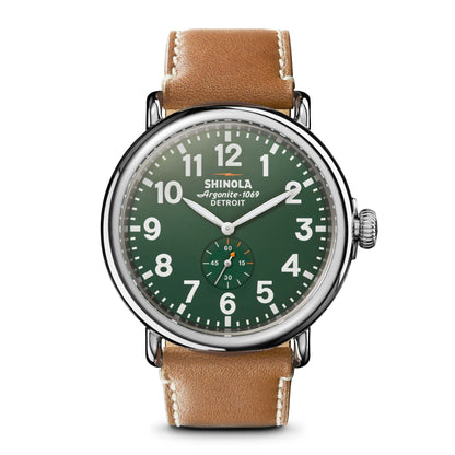 MENS' RUNWELL LARGO TAN LEATHER STRAP WATCH