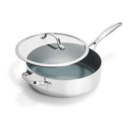 VALENCIA PRO 5QT STAINLESS STEEL NONSTICK SAUTE PAN W/ LID