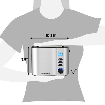 2 SLICE DIGITAL STAINLESS STEEL TOASTER W/ COUNTDOWN TIMER