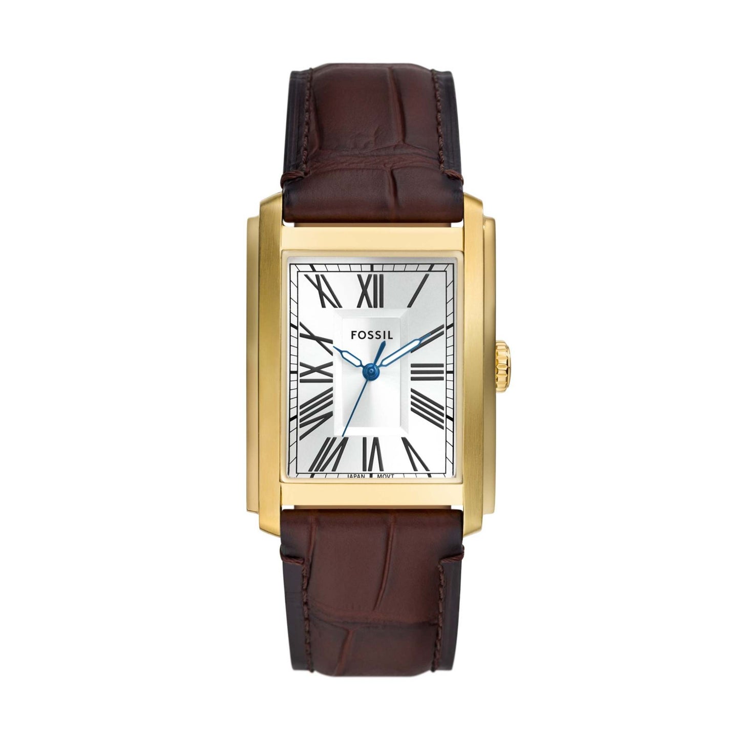 MEN'S CARAWAY & LEATHER STRAP WATCH