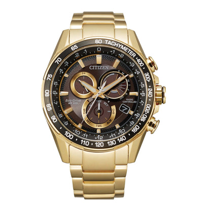 MEN'S PCAT ATOMIC ECO-DRIVE STAINLESS STEEL WATCH, DIAL