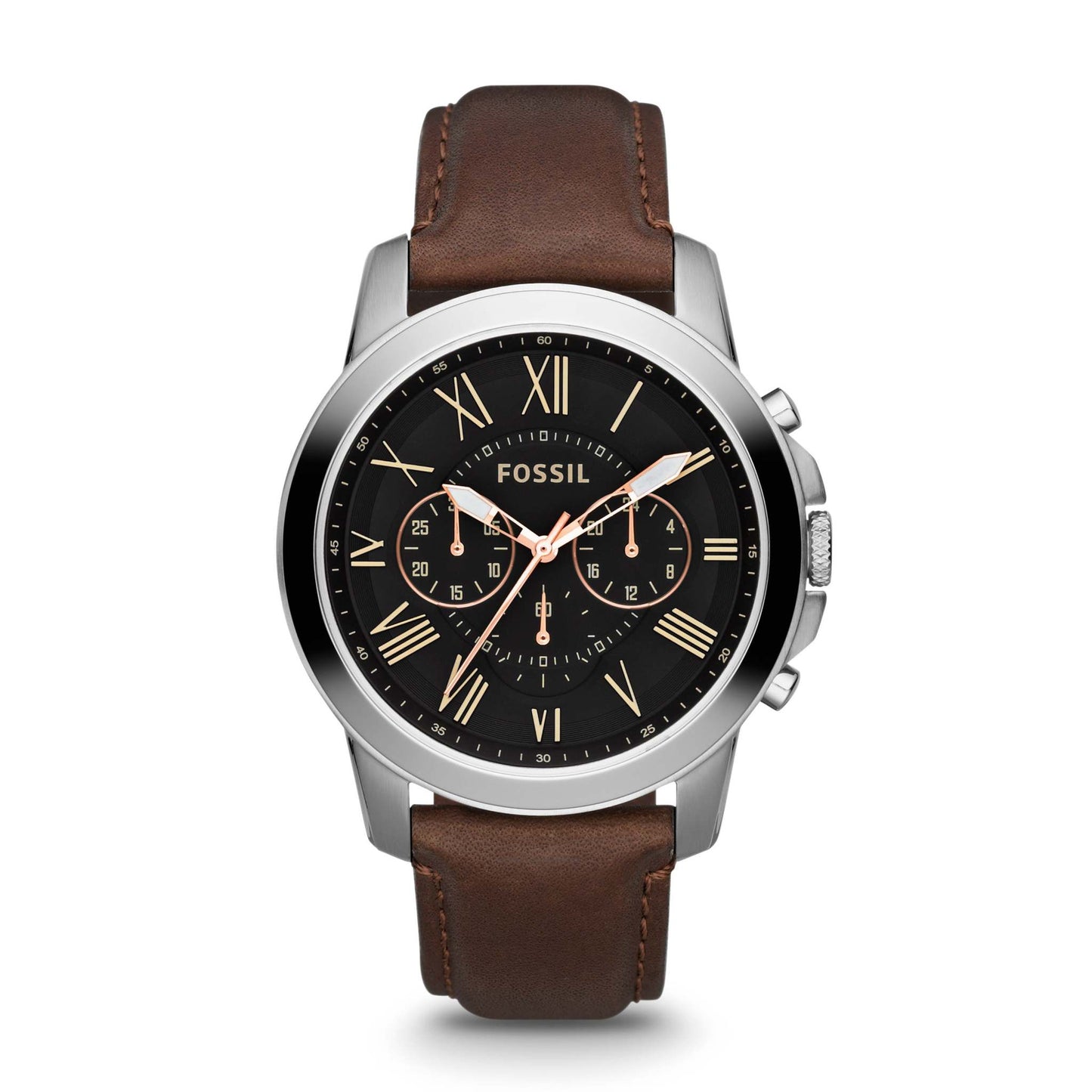 MENS GRANT CHRONOGRAPH LEATHER STRAP WATCH