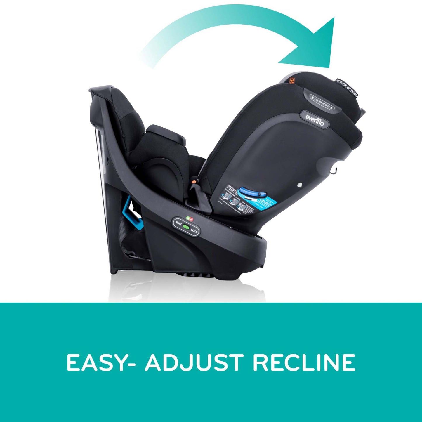 REVOLVE360 EXTEND ROTATIONAL CAR SEAT W/ QUICK CLEAN COVER