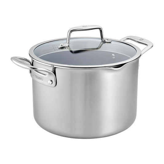 CLAD CFX 8QT STAINLESS STEEL CERAMIC NONSTICK STOCKPOT W/ LID