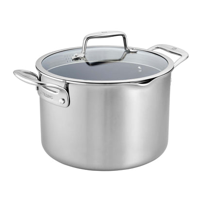 CLAD CFX 8QT STAINLESS STEEL CERAMIC NONSTICK STOCKPOT W/ LID