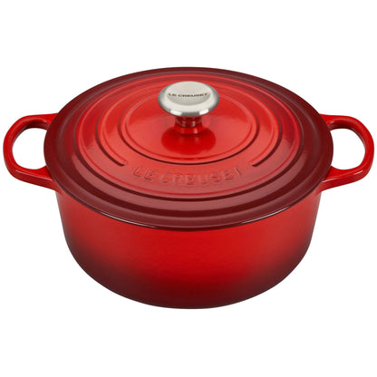 5.5QT SIGNATURE CAST IRON ROUND DUTCH OVEN CERISE