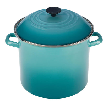 8QT ENAMEL ON STEEL COVERED STOCKPOT CARIBBEAN