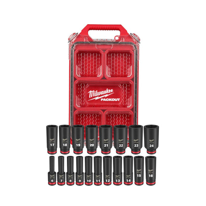 SHOCKWAVE IMPACT DUTY SOCKET 3/8" DRIVE 19PC MM PACKOUT SET