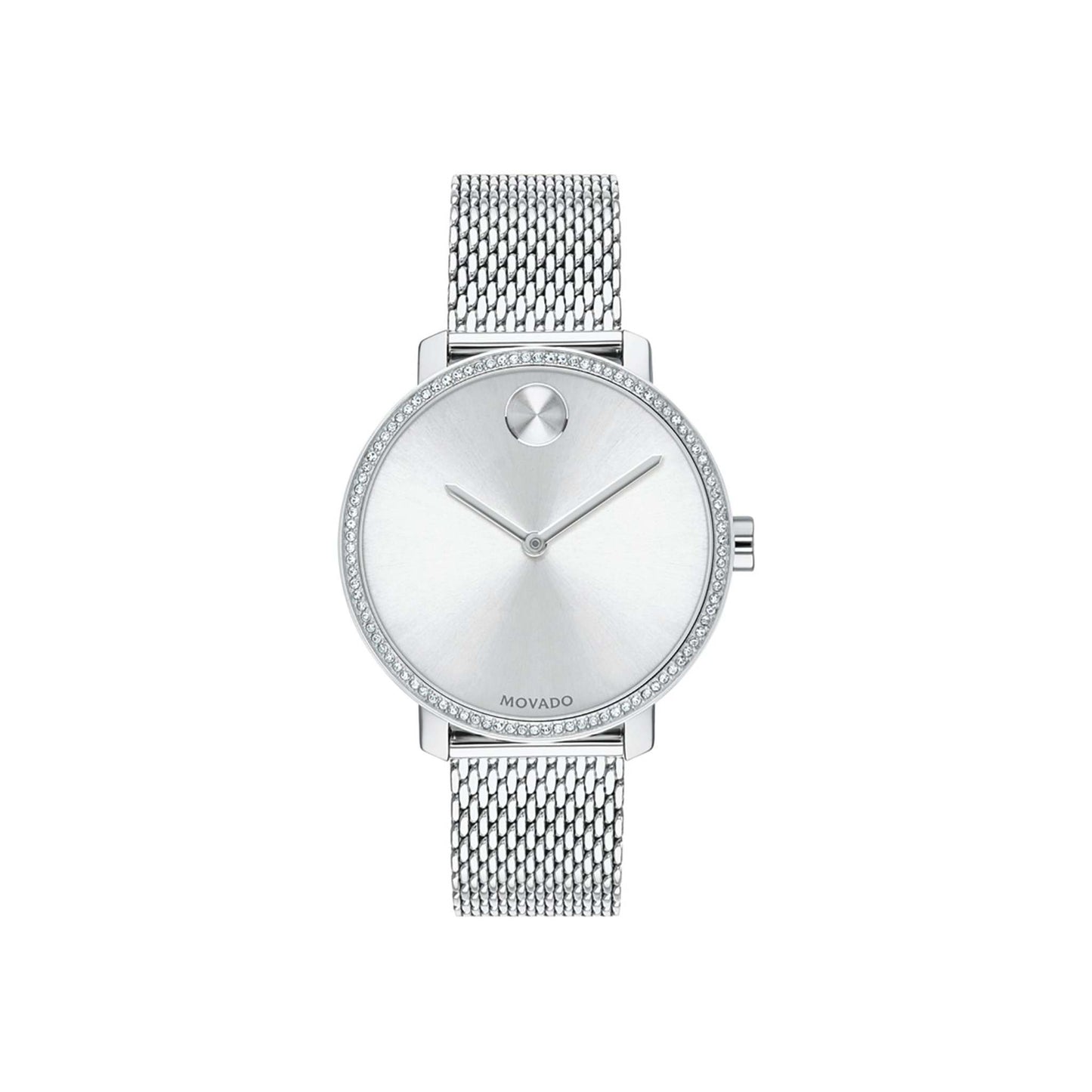 LADIES BOLD SHIMMER CRYSTAL STAINLESS STEEL WATCH