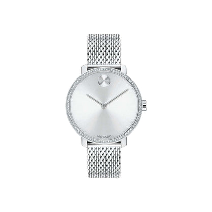 LADIES BOLD SHIMMER CRYSTAL STAINLESS STEEL WATCH