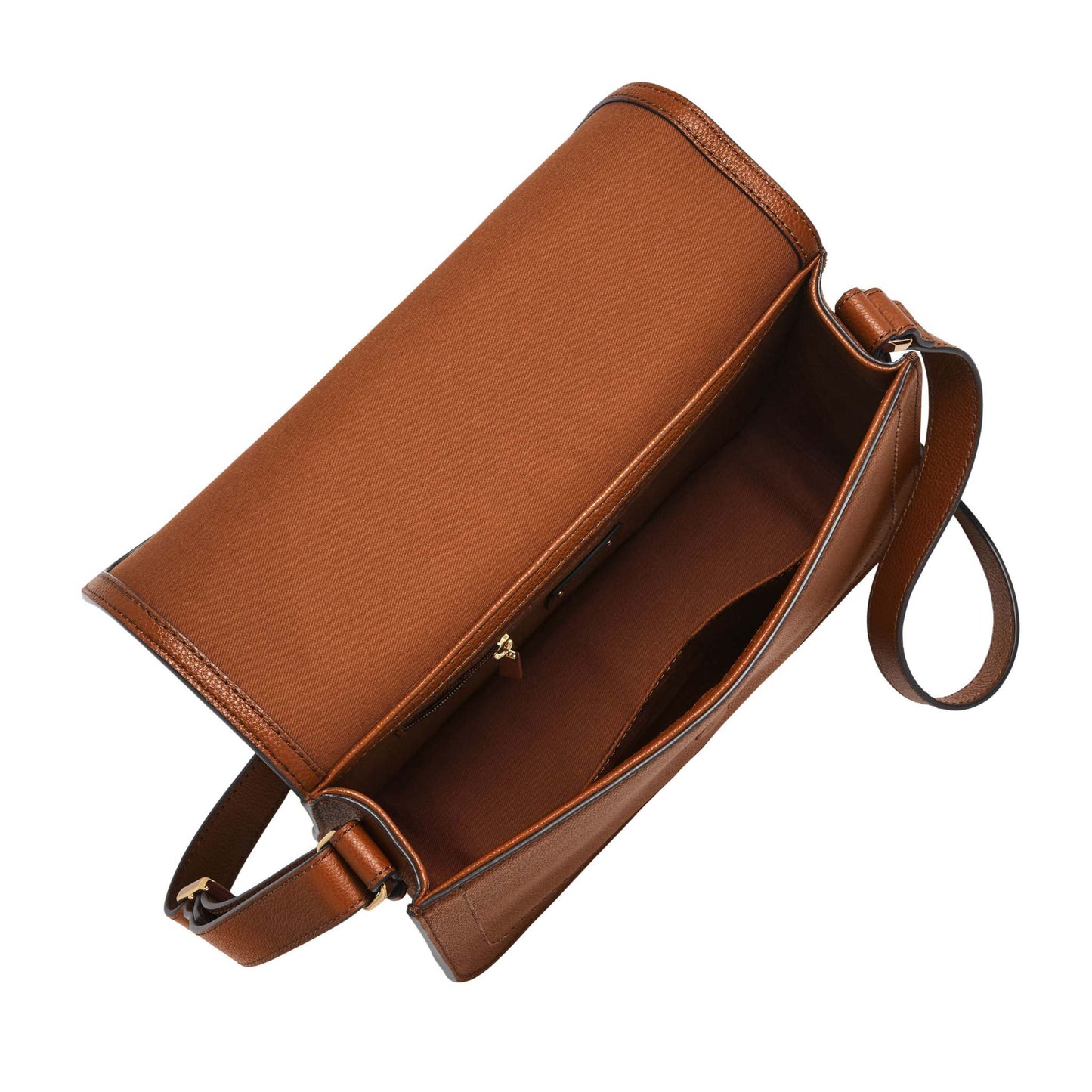 ZOEY LARGE LEATHER FLAP CROSSBODY