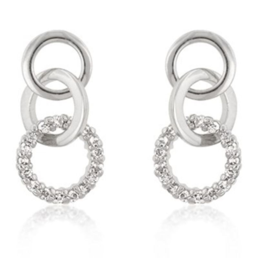 INFINITY CZ EARRING SET