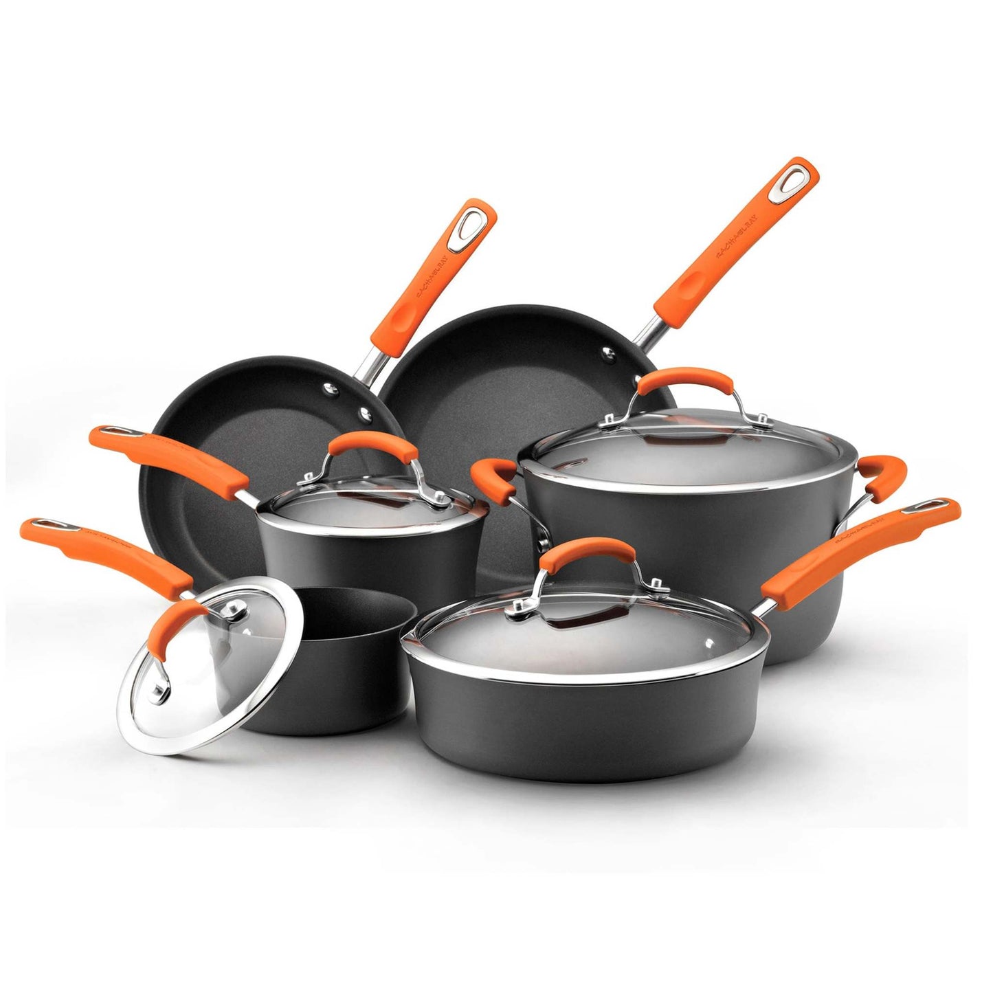 10PC HARD ANODIZED II COOKWARE SET