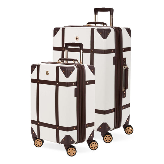 EXPANDABLE TRUNK 2PC HARDSIDE SPINNER SET CREAM