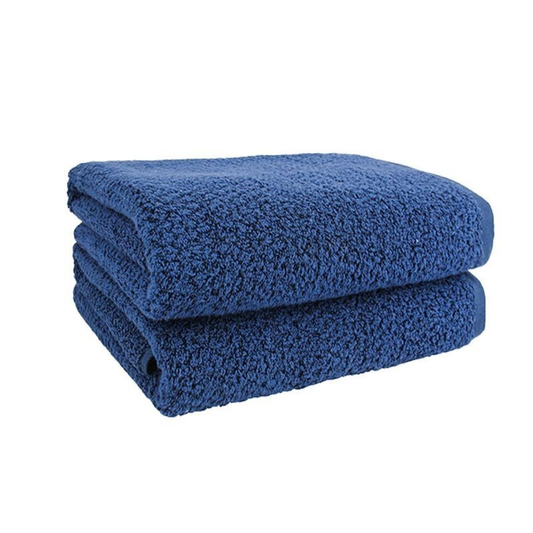 SIGNATURE 2PCS SET BATH TOWEL - (NAVY BLUE)
