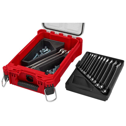 15PC METRIC COMBINATION WRENCH SET W/ PACKOUT COMPACT ORGANIZER