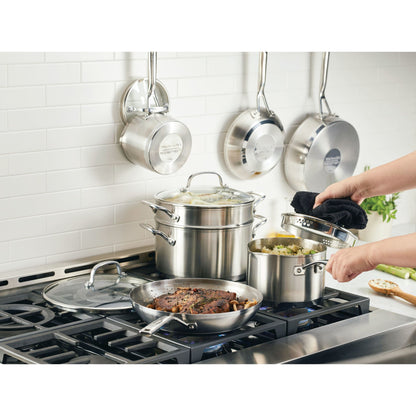 11PC STAINLESS STEEL 3-PLY COOKWARE SET