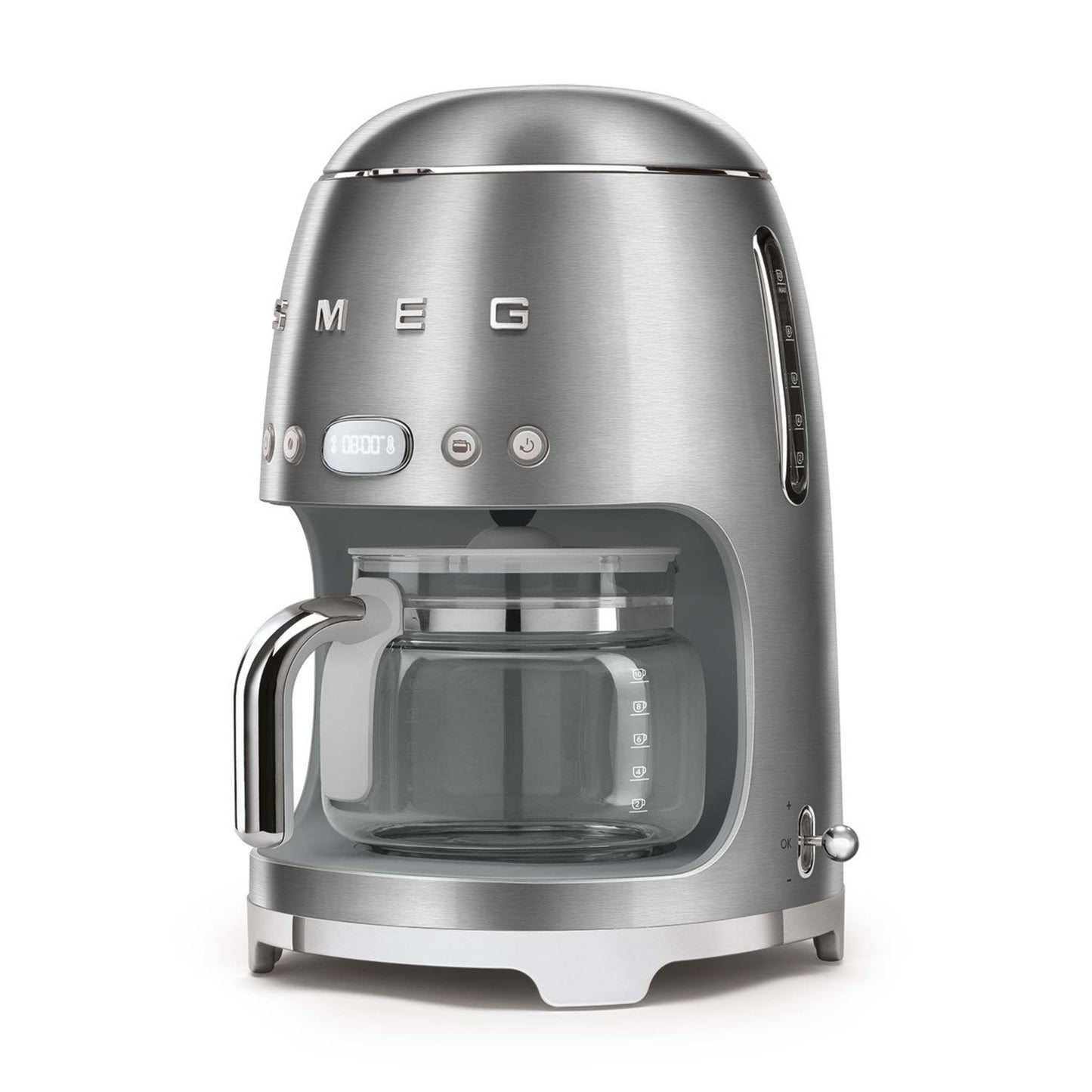 50S RETRO-STYLE 10 CUP DRIP FILTER COFFEE MACHINE STAINLESS STEEL