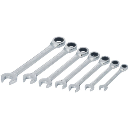 7PC MM RATCHETING COMBINATION WRENCH SET