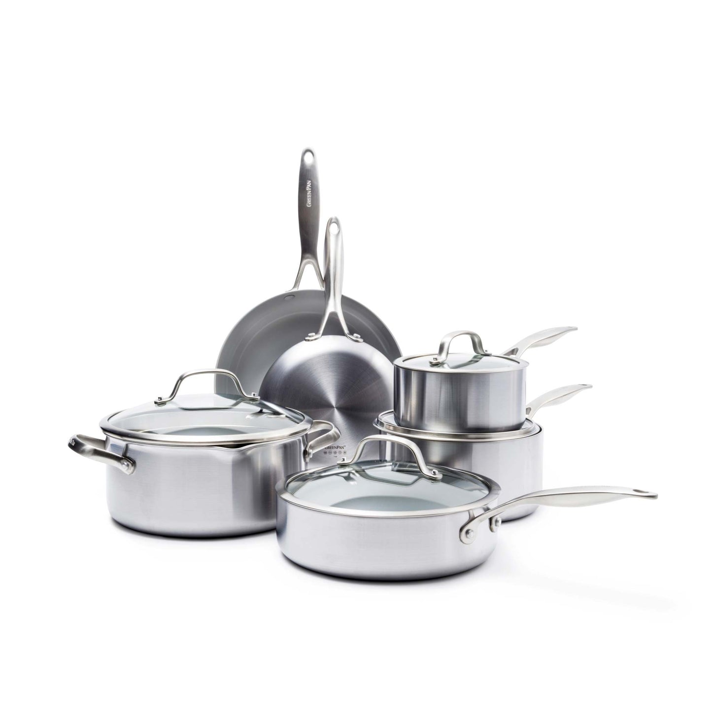VENICE PRO 10PC 3-PLY STAINLESS STL CERAMIC NONSTICK COOKWARE SET