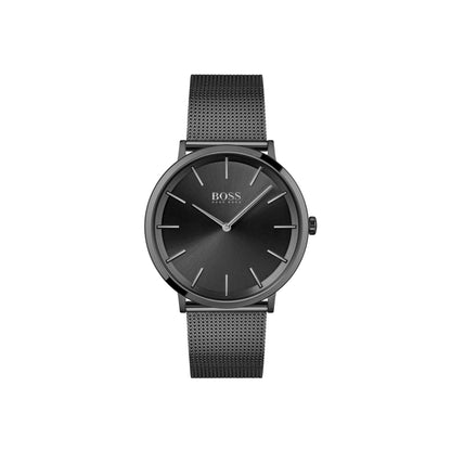 MENS SKYLINER ION-PLATED STAINLESS STEEL MESH WATCH