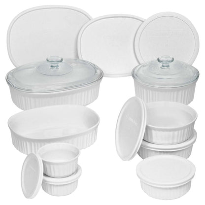 FRENCH 18PC ROUND & OVAL BAKEWARE SET